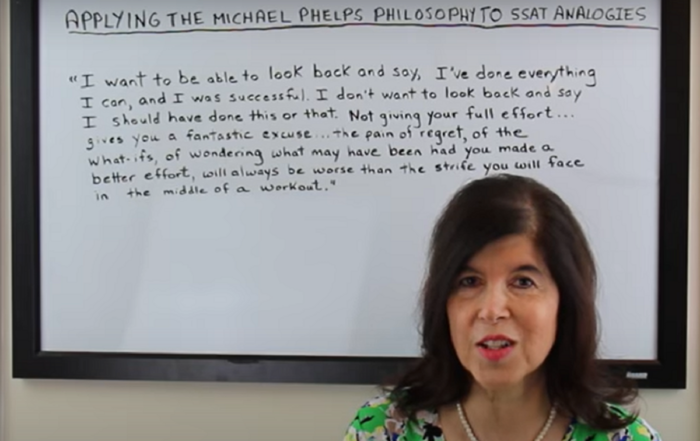 Applying the Michael Phelps Philosophy to SSAT Analogies