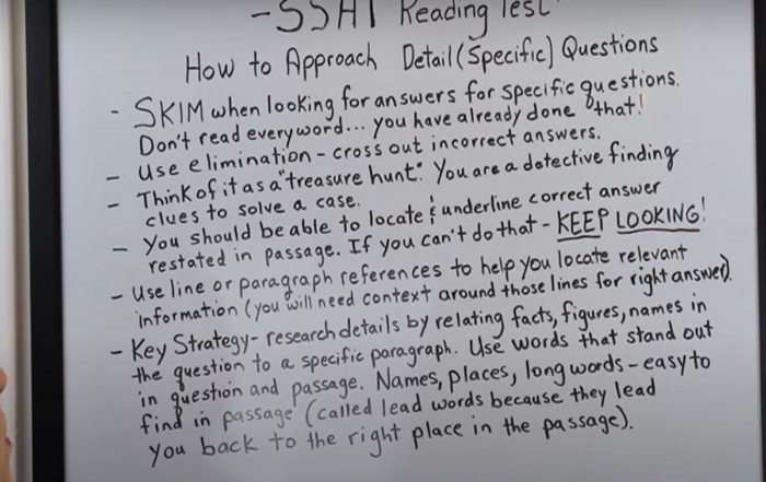 How to Tackle Specific or Detailed SSAT Reading Questions