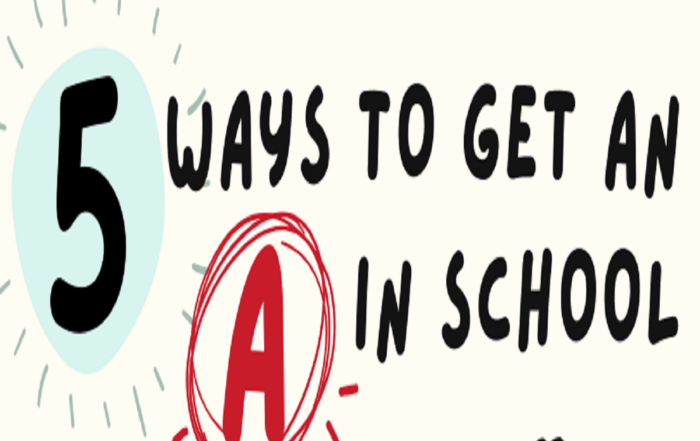 5 Ways to Get an 'A' in School infographic