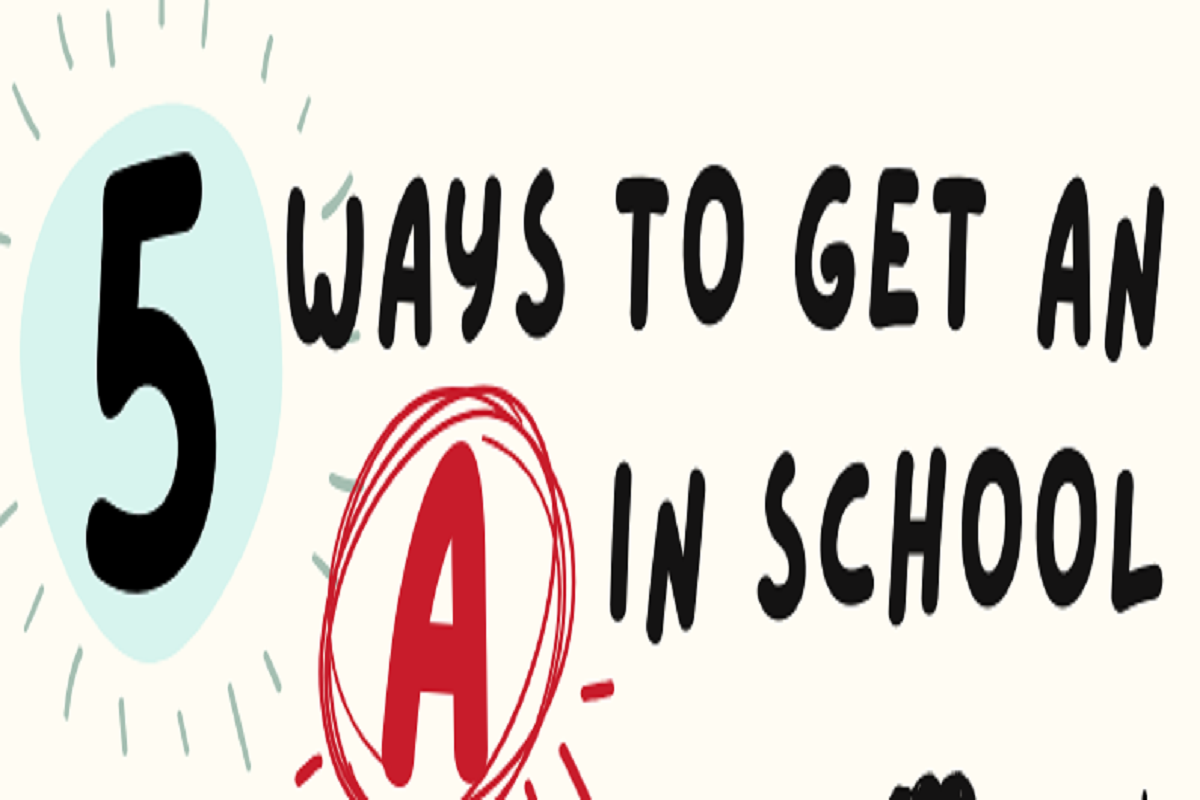 5 Ways to Get an 'A' in School infographic